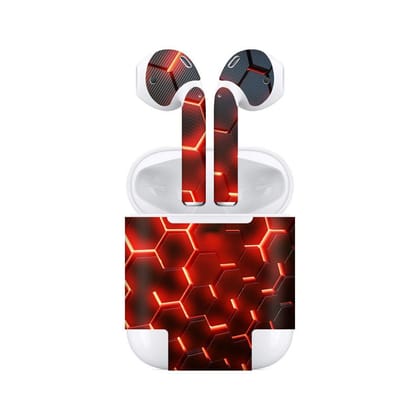 Airpods Matrix Orange Skin (only cover/ ) Airpods Matrix Orange Skin