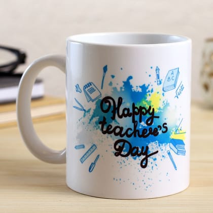 Happy Teacher's Day White Mug Hand Delivery Happy Teacher's Day White Mug Hand Delivery