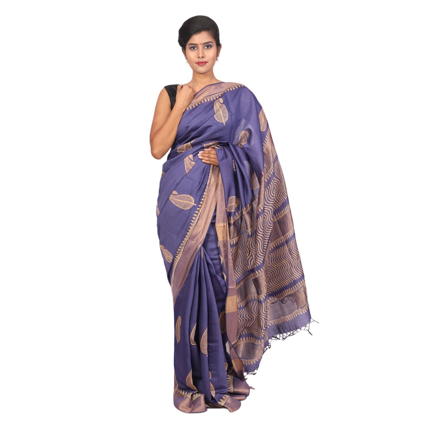 HANDLOOM KOSA SAREE WITH BLOUSE (SKU - 1ST110121120 SAREE- 181)