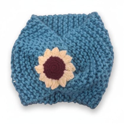 Hand-Knitted Sunflower Baby Headband