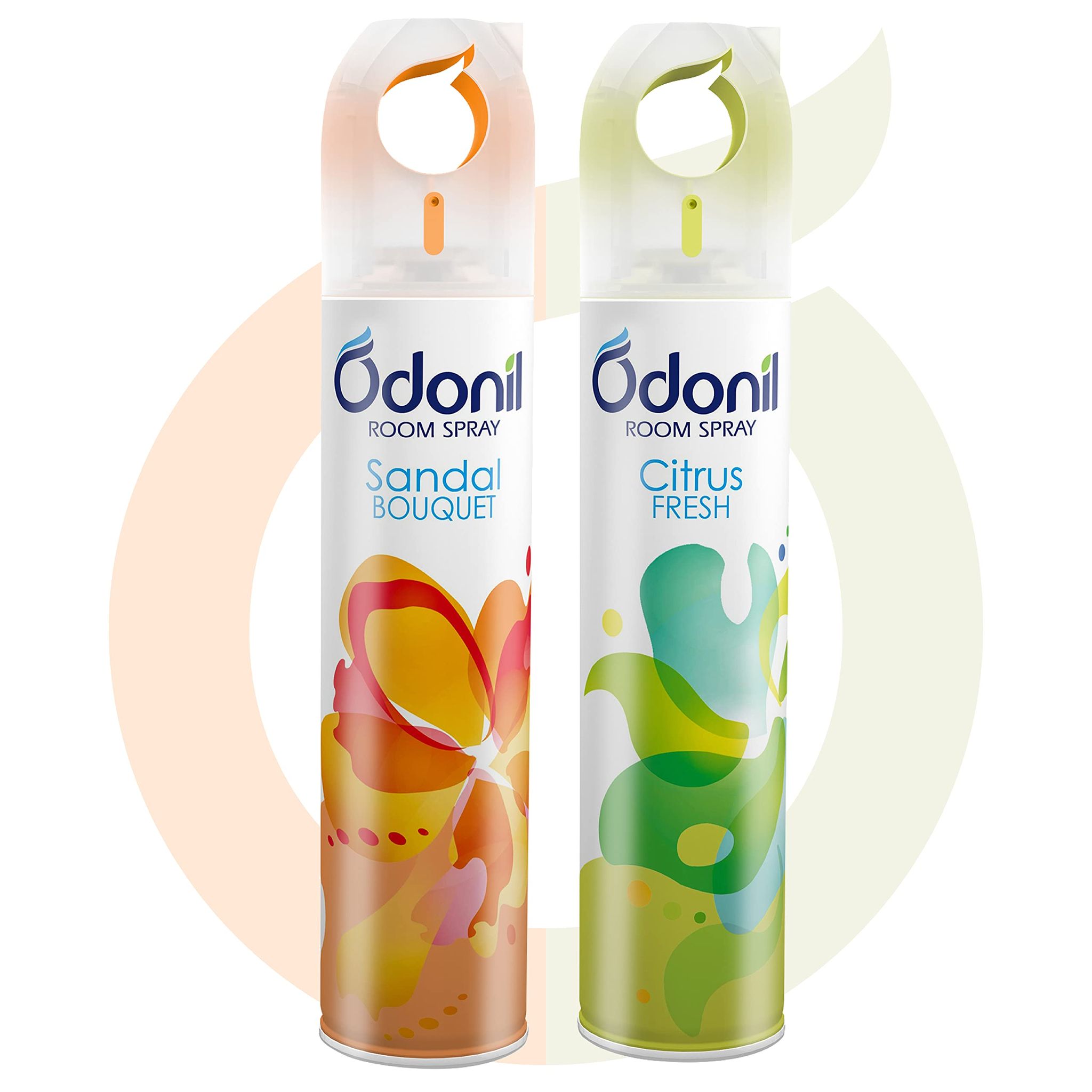 Odonil Room Air Freshener Spray - 440ml Combo (Pack of 2, 220ml each) | Sandal Bouquet & Citrus Fresh | Nature Inspired Fragrance for Home & Office | Long Lasting Fragrance