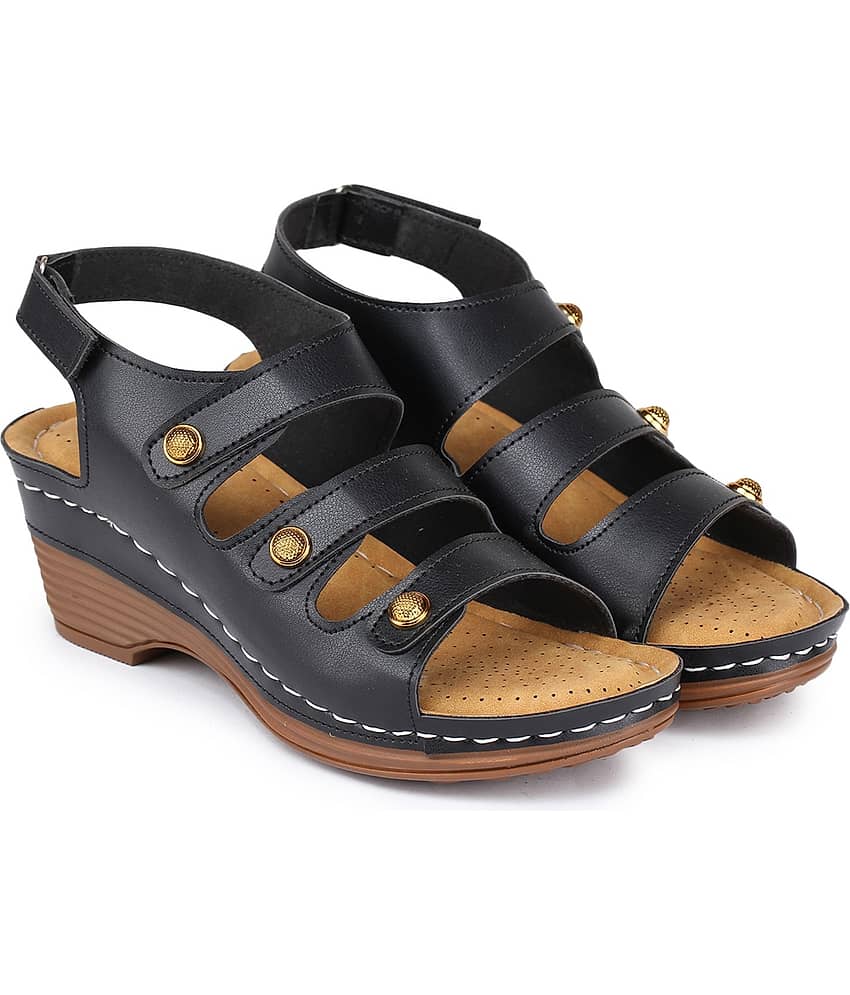 Picktoes Black Women's Sandal Heels