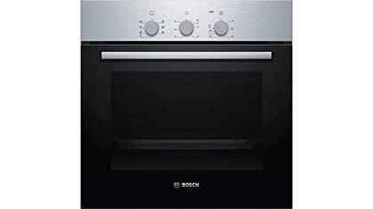 Bosch Serie | 2 60 Cm 66 Ltr Built-In Oven With 3D Hotair: Achieve Perfect Baking And Roasting Results On Up To Three Levels Simultaneously (HBF011BR0Z), Black Bosch Serie | 2 60 Cm 66 Ltr Built-In Oven With 3D Hotair: Achieve Perfect Baking And Roasting