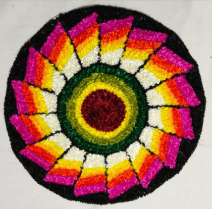 2x2 Feet Floor Rangoli Design Backdrop