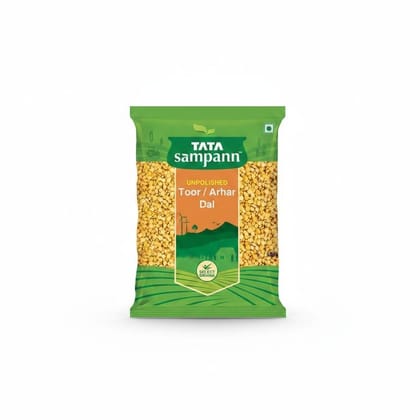 Tata Sampann Unpolished Toor / Arhar Dal - 1 kg - One plastic pouch
