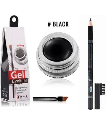 Facejewel Black Natural Kajal 250 g Pencil ( Pack of 2 )