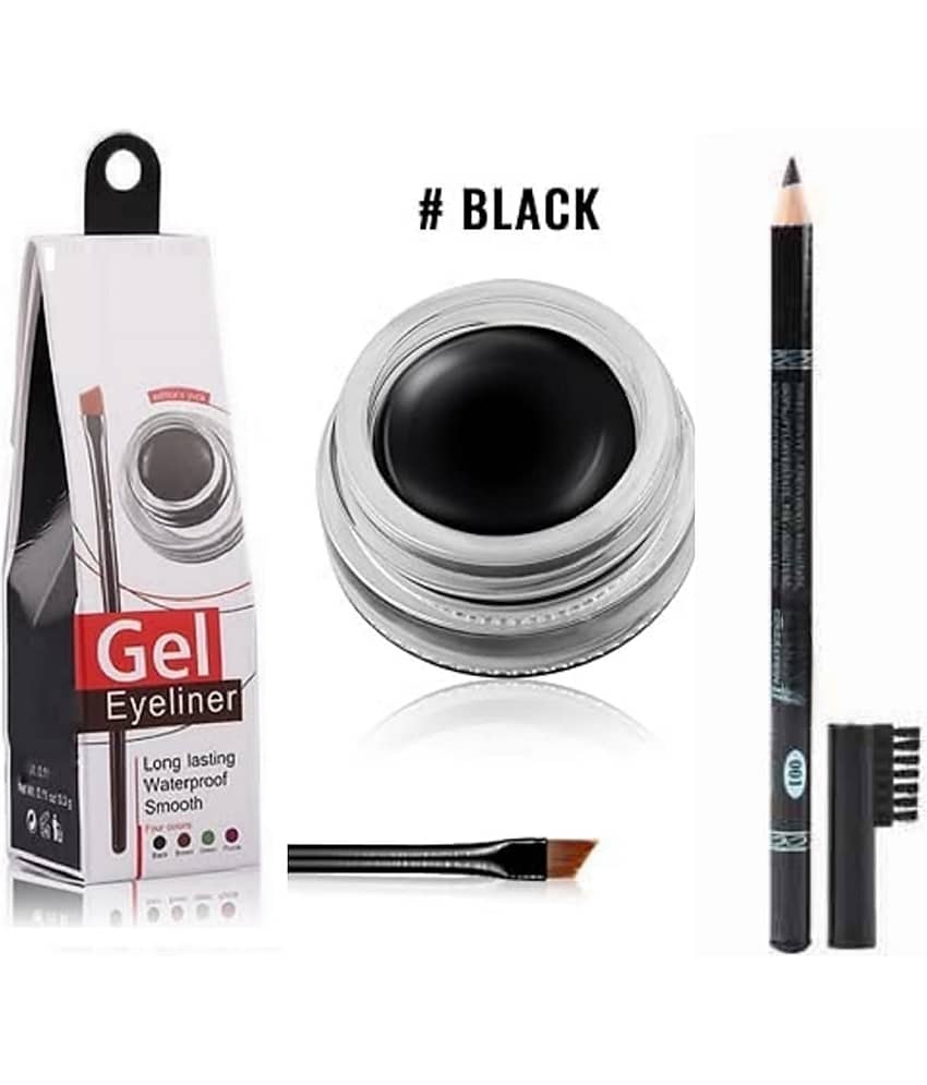 Facejewel Black Natural Kajal 250 g Pencil ( Pack of 2 )