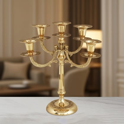 Brass Decorative Candle Stand, Height : 12 Inch (ZMAS285 F)
