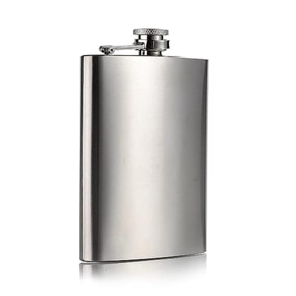 Hip Flask Stainless Steel Leak Proof Silver 8oz (230ml) Liquor Pocket Flasks or Alcoholic Beverage Holder