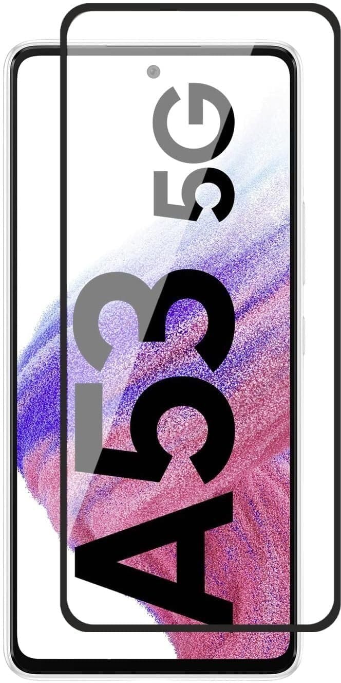 PLUGTECH Advanced Tempered Glass With Anti-Explosion 9H Hardness Edge-To-Edge Coverage Screen Guard for SAMSUNG A53 5G