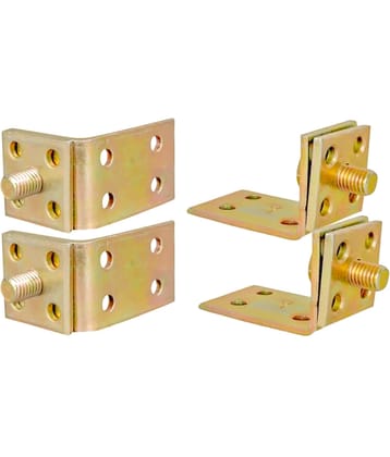 LXMI Bed Rail L Brackets for Joining Woods(4 Sets), Bed Frame Hardware 4 Hand Tool