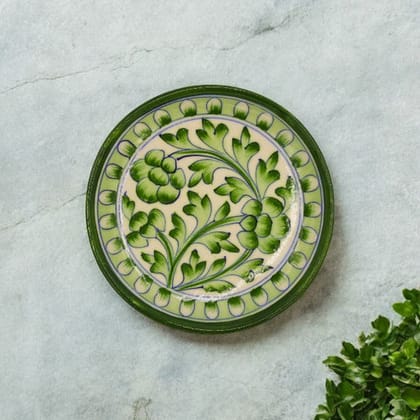 Blue Pottery Round Plate Blue Pottery Round Plate