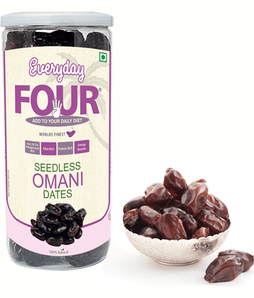 Everyday Four Seedless Omani Dates (Khajoor) 400g