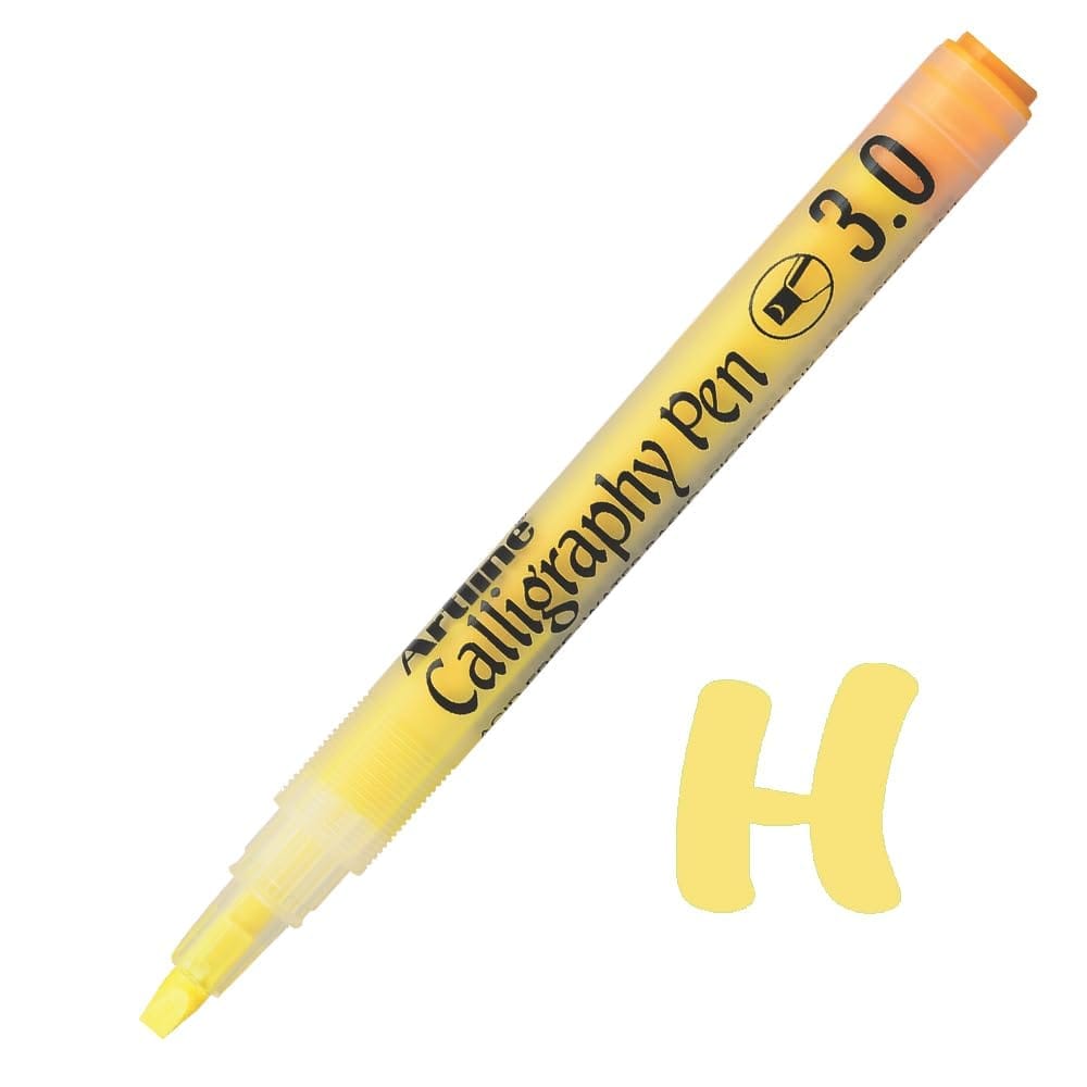 Artline Pastel Calligraphy Pen Pack of 12 (Yellow Colours) | For Artists & Calligraphers