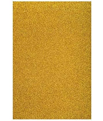 Eclet 10 Sheet A4 Glitter Foam Sheet Sparkles Color, for Art & Craft, Decoration, Gift Wrapping, Scrapbooking, Craft Project, Etc (Yellow)