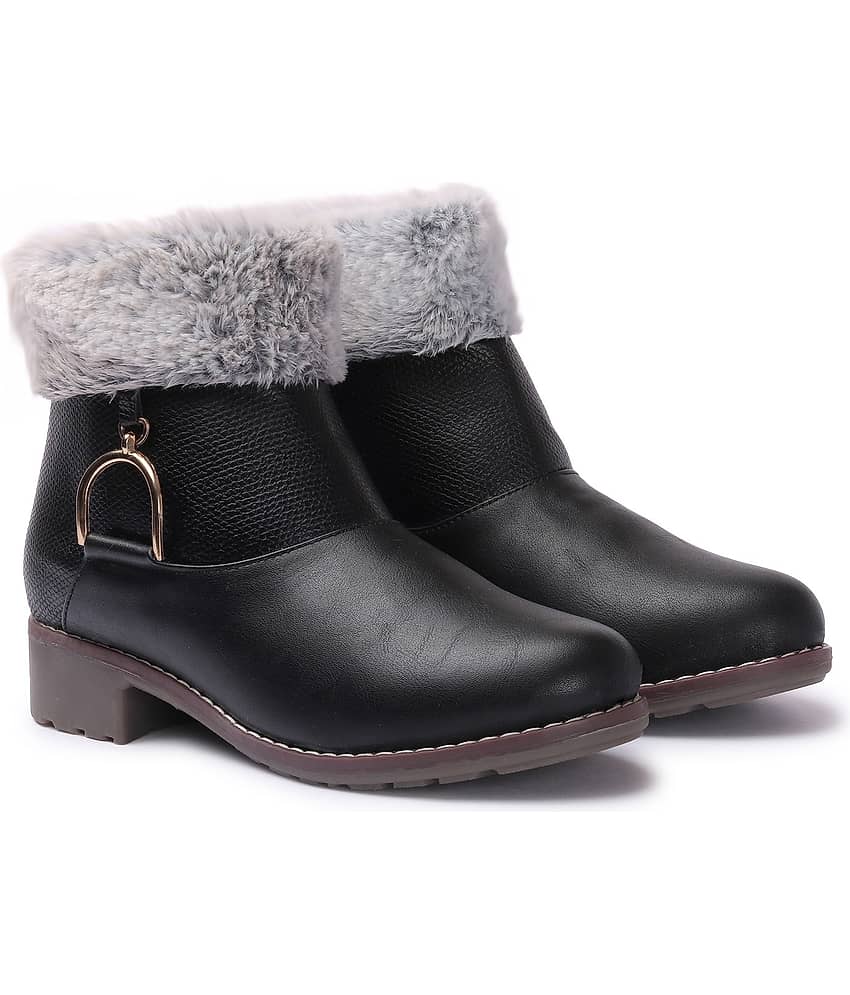 Picktoes Black Women's Ankle Length Boots