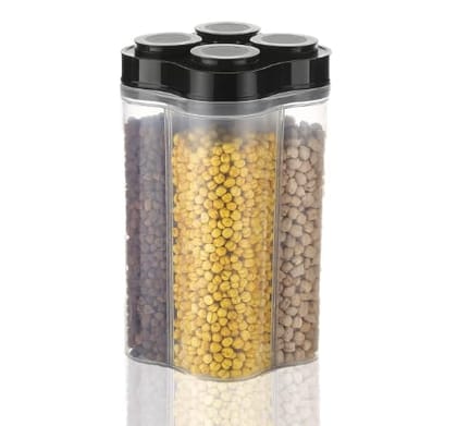 4-in-1 Kitchen Storage Box Set Multipurpose Plastic Containers for Spices, Grains, Dry Fruits & Snacks | Airtight, Durable & Space-Saving Kitchen Organizer (Pack of 1) 4-in-1 Kitchen Storage Box Set Multipurpose Plastic Containers for Spices, Grains, Dry Fruits & Snacks | Airtight, Durable & Space-Saving Kitchen Organizer (Pack of 1)