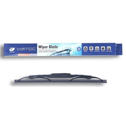 VARROC Wiper Blade 9 mm U Hook 305 mm 12 in | Smooth & Silent Cleaning | Works in All Weathers | Anti-Corrosion Frame | Size 12-Inch
