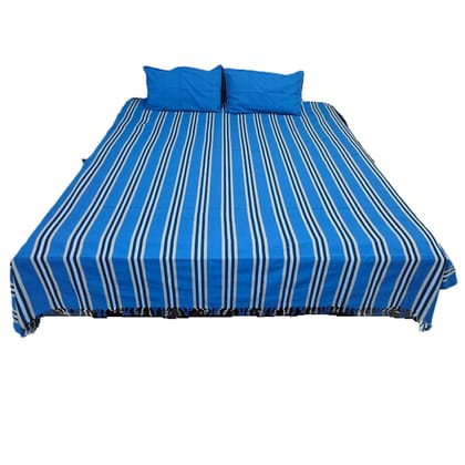 Dhaga Vishwas Ka Handloom Double Bed Sheet with Pillow Covers