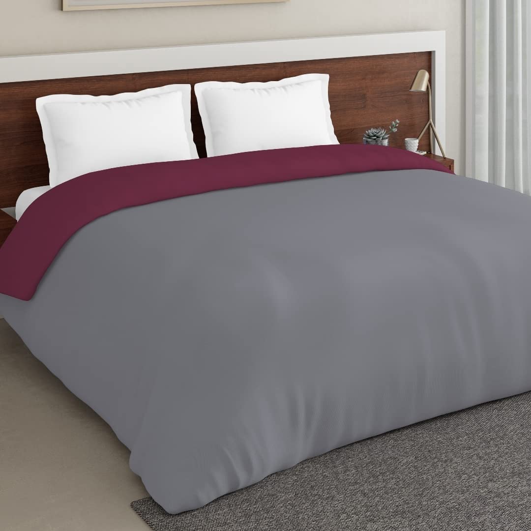 DDECOR Live beautiful, Polycotton, 1 Double Comforter, Grey