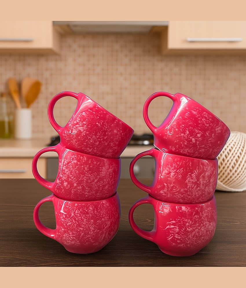 Love Unlimited Solid Bone China Tea Cup 150 ml ( Pack of 6 )