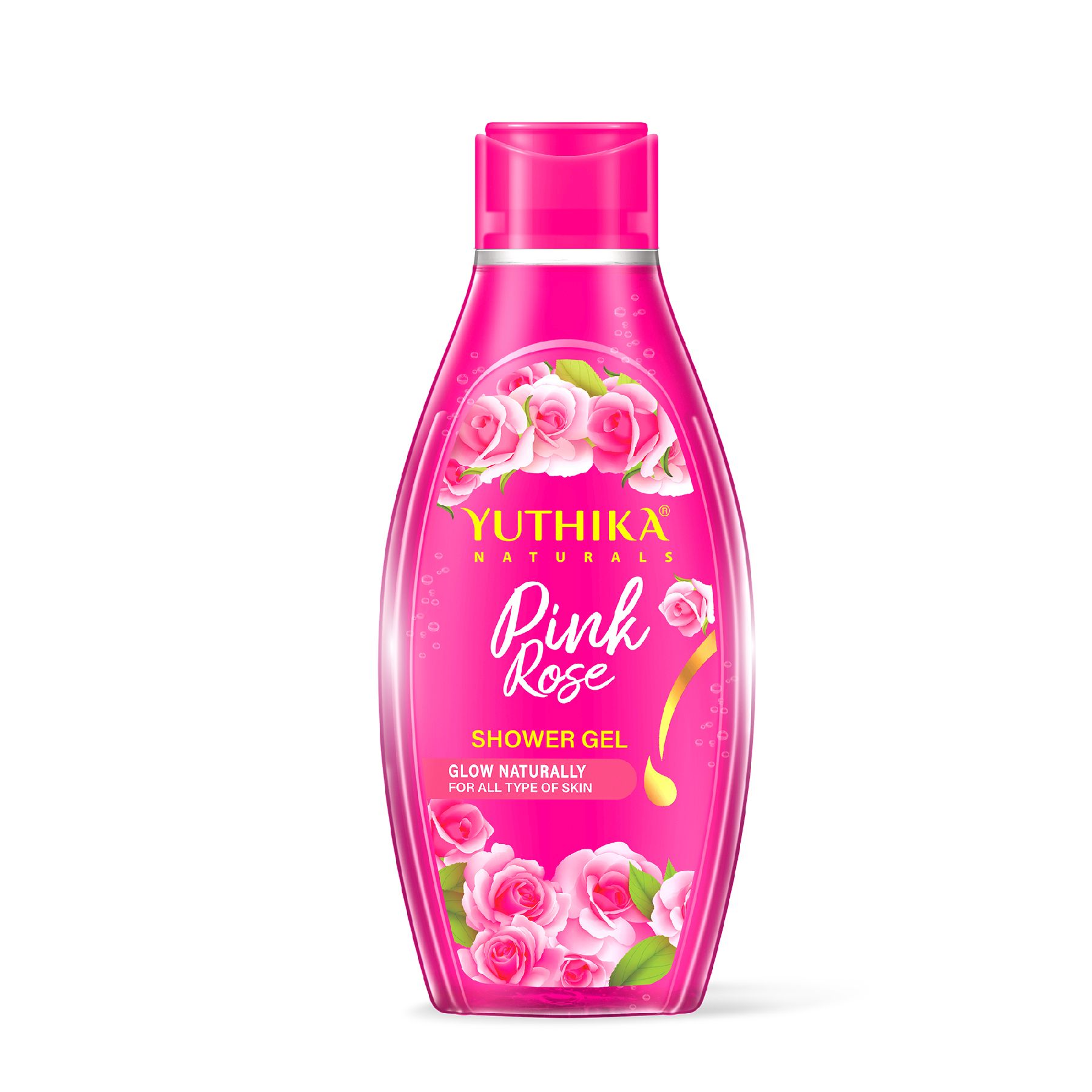 Yuthika Pink Rose Body Wash Shower Gel for Women and Men 250ml, Gentle Cleanser for All Skin Types
