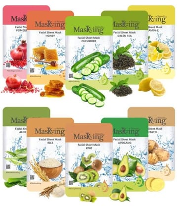 Masking - Fairness Sheet Mask for All Skin Type (Pack of 10)