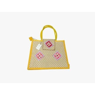 Yellow Premium Jute Handcrafted Multipurpose Bag For Women
