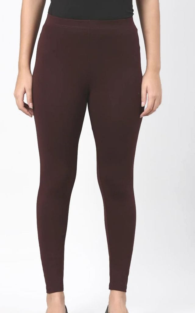 RATHNA APPARELS Ankle Length wesern wear Leggings ( Maroon,Solid ) (S - Size)