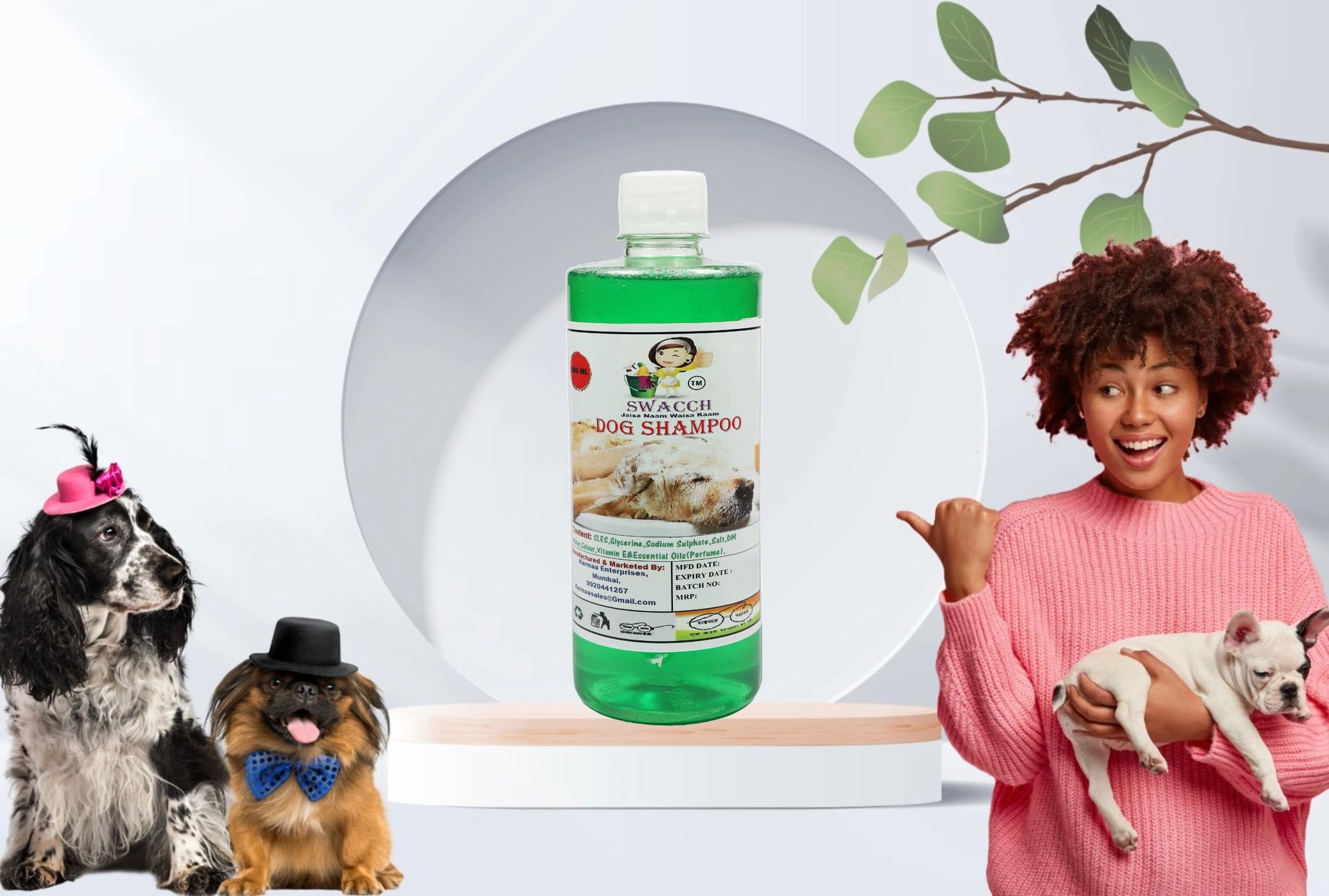 Swacch Dog Shampoo (500ml) NeemAlovera