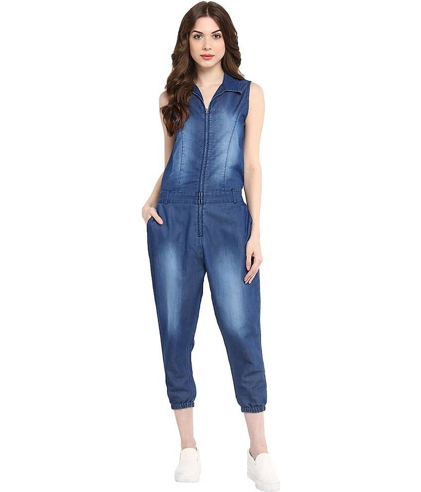 StyleStone Blue Denim Jumpsuit - Single