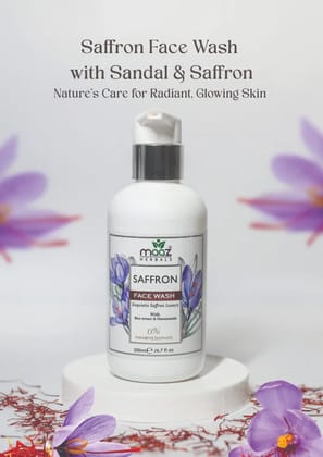 MAAZ Herbal Care Saffron Face Wash with Sandalwood for Bright and Glowing Skin