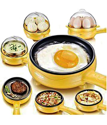 2 In 1 Multifunctional Steaming Device Frying Pan Egg Boiling Roasting Heating Electric Egg Cooker Poacher Boiler - EGBOR