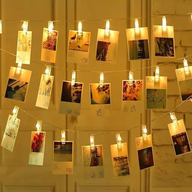 Led Light Clips for Photo Hanging Home Decoration Diwali Party Christmas Festivals (10 Clips)