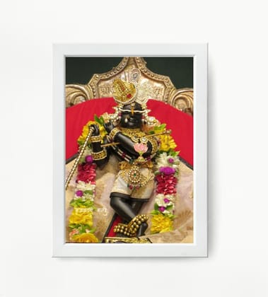 NOKKES Radha Raman Ji Vrindavan Radha Raman Thakur Ji White Photo Frames Religious Photo frame 5X7 Inch Photo Frame_QWW91 NOKKES Radha Raman Ji Vrindavan Radha Raman Thakur Ji White Photo Frames Religious Photo frame 5X7 Inch Photo Frame_QWW91