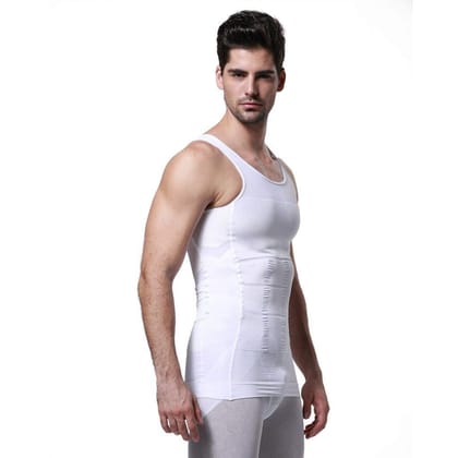 Premium Men’s Slimming Body Shaper Vest Shirt | Abs & Abdomen Slim Stretchable Tummy Tucker Vest | Comfortable High-Compression Shape (Original Quality)