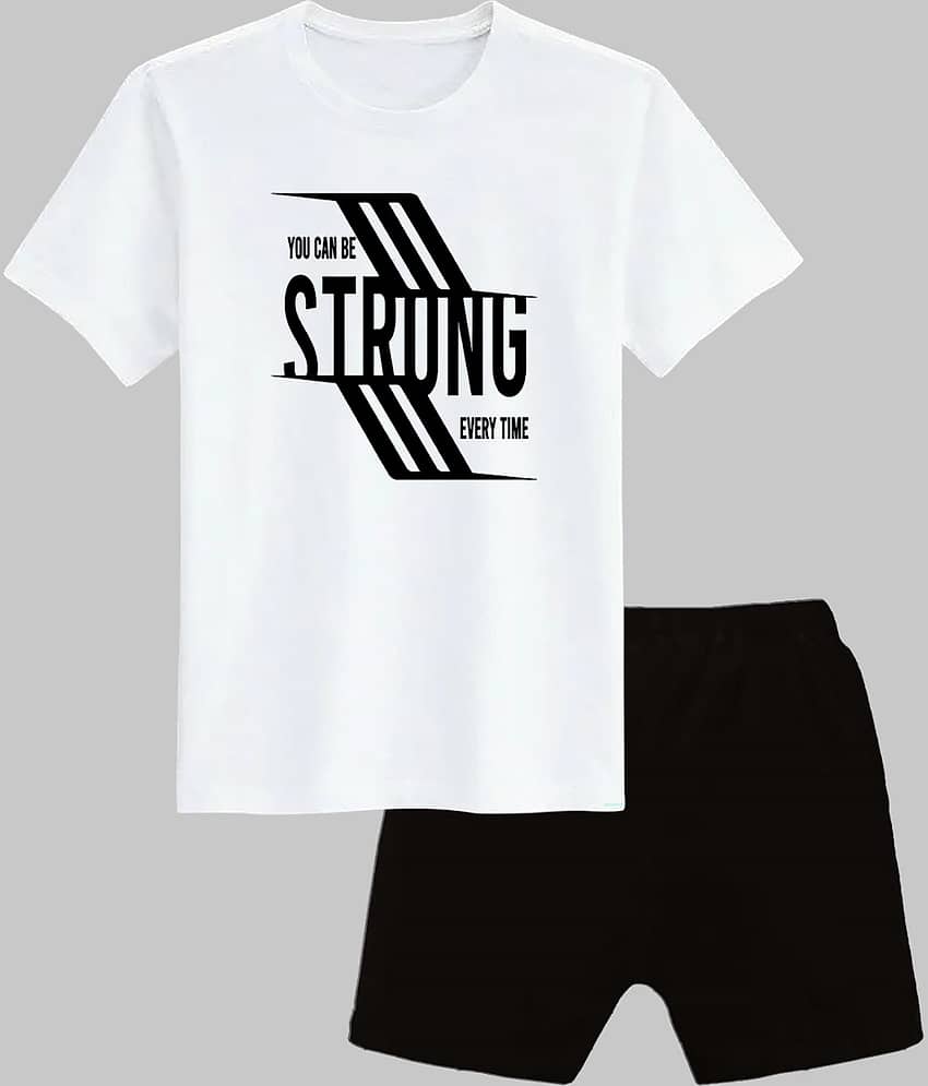 COOLTEES4U Pack of 1 Unisex Polyester T-Shirt & Shorts Set ( Multicolor )