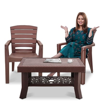MAHARAJA Premium Plastic Furniture Set | Comfortable Chairs with Matching Table | Perfect for Home, Office & Garden Use MAHARAJA Premium Plastic Furniture Set | Comfortable Chairs with Matching Table | Perfect for Home, Office & Garden Use