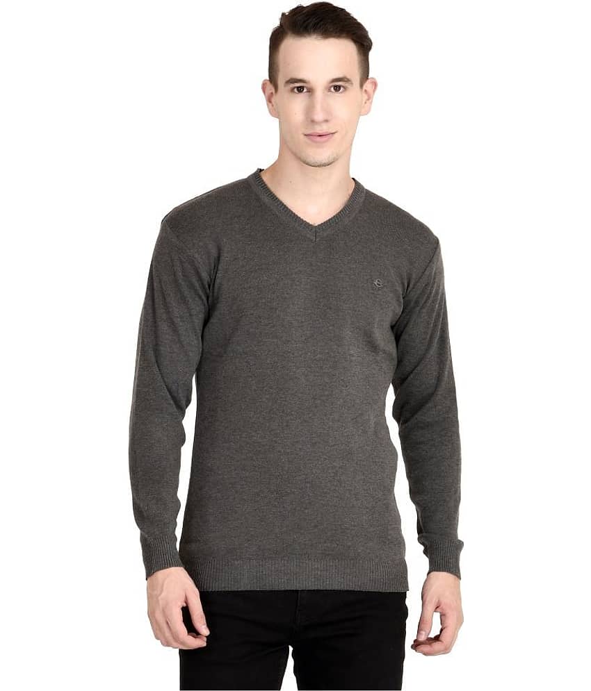 Neuvin Grey V Neck Sweater