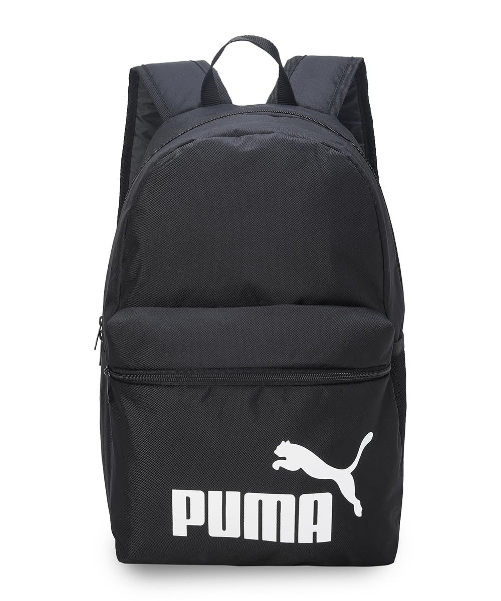 Unisex-Adult Phase Backpack, Black (9138801)- Versatile Everyday Backpack with Spacious Main Compartment, Padded Straps, Sleek Design & Iconic Branding