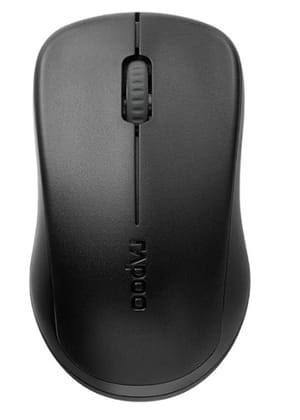 RAPOO 1620 Wireless Mosuse, 2.4 GHz with USB Nano Receiver, Optical Tracking, Ambidextrous, PC/Mac/Laptop - Black