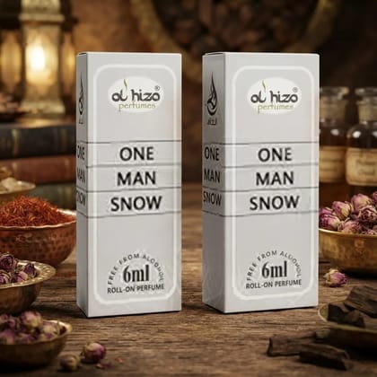 One Man Snow Mint Cedarwood Roll-On Attar 6 ML  Set Of - 2