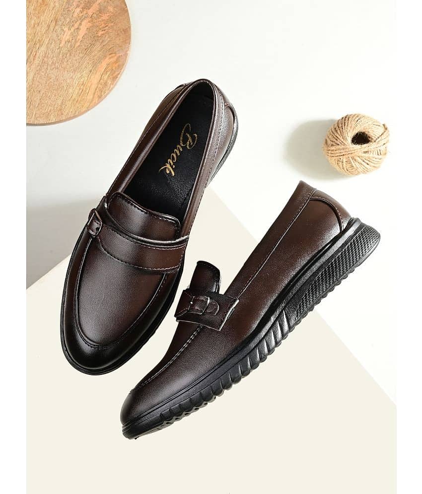 Bucik Brown Men's Mocassin Formal Shoes