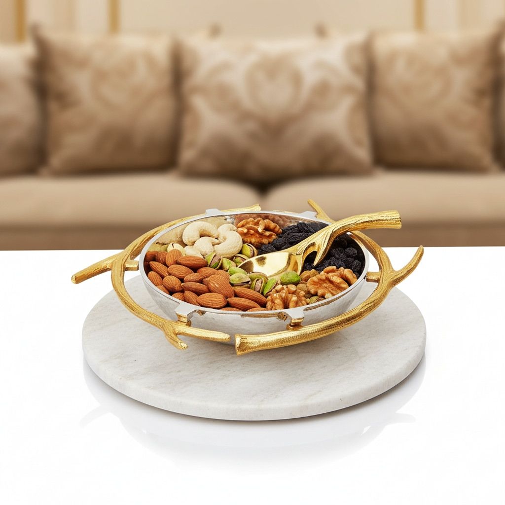 Aluminium Decorative Round Bowl Spoon (AMAS3247/10)