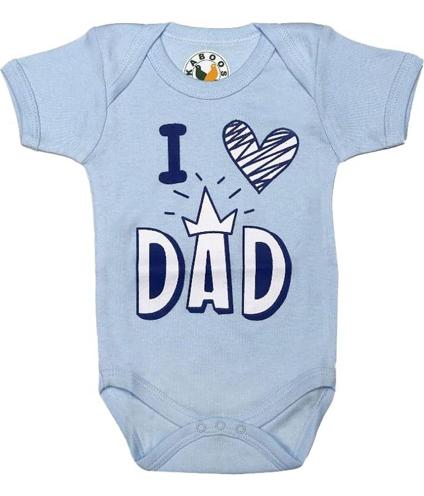 KABOOS Baby Boys Cotton Bodysuit ( Blue )
