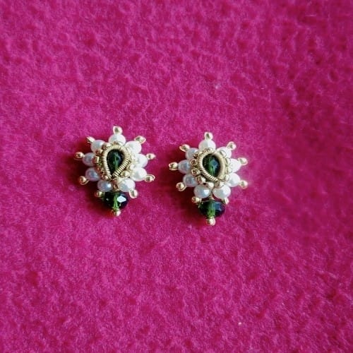 Moti Flower Earings