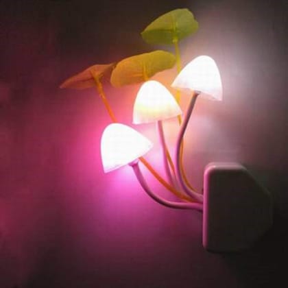 Elecsera Mushroom light automatic sensor for Bedroom Night Lamp Night Lamp (7 cm, Multicolor)