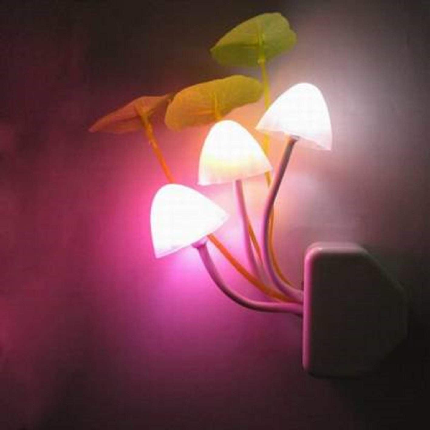 Elecsera Mushroom light automatic sensor for Bedroom Night Lamp Night Lamp (7 cm, Multicolor)