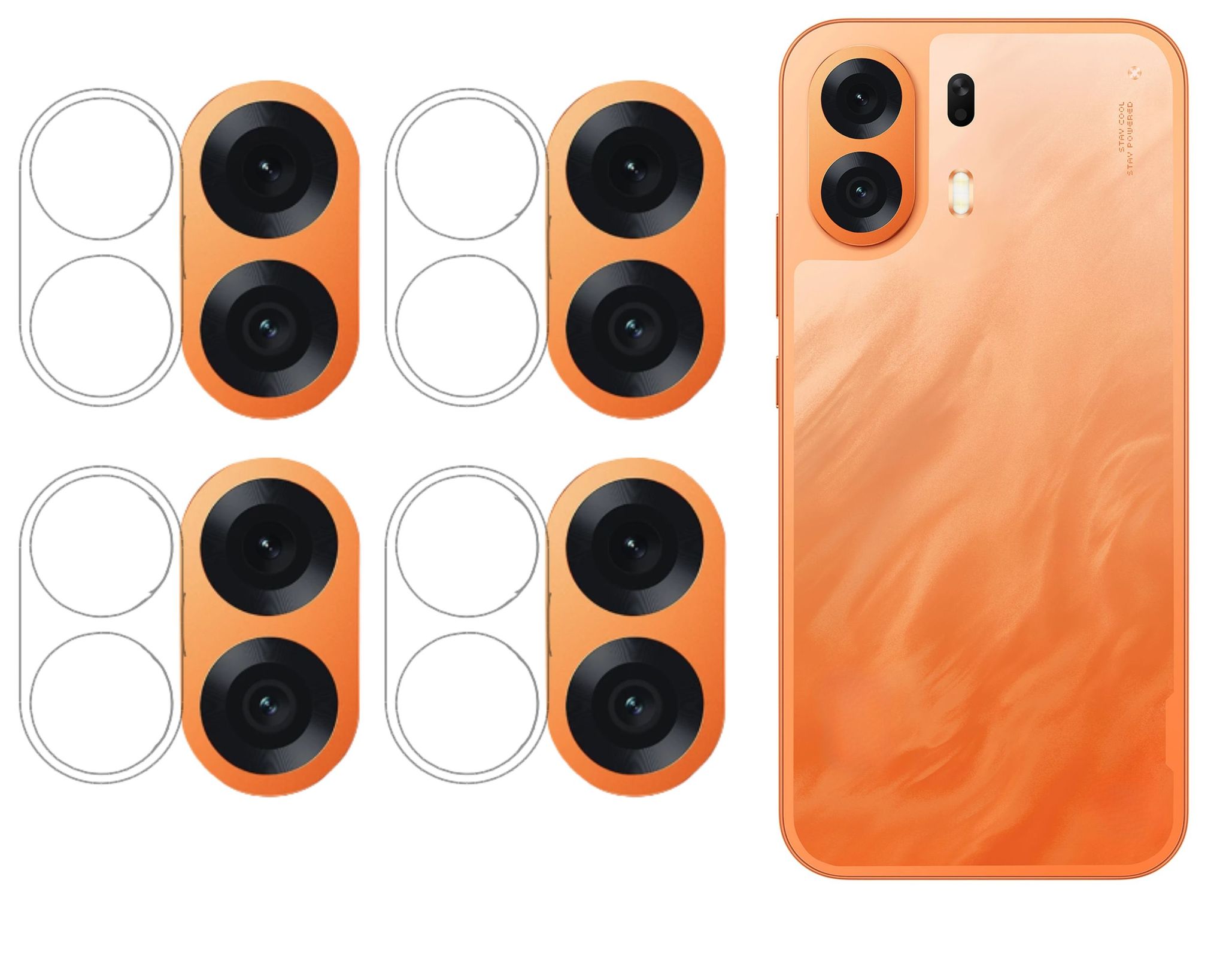 ISAAK Back Camera Lens Protector compatible for OPPO K14 Plus (Pack of 4)