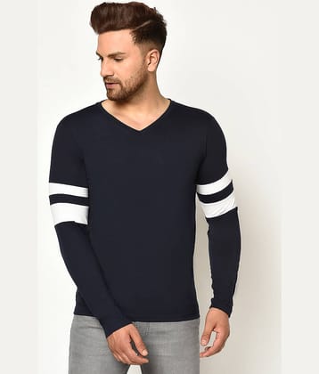 Glito Pack of 1 Cotton Blend Regular Fit Men's T-Shirt ( Navy )